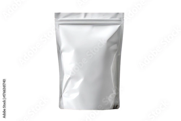 Fototapeta Metallic Packaging Mockup Against Transparent Background for Product Presentation