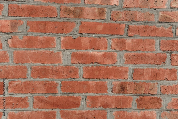 Obraz Red brick wall for loft interior desing. Old architecture