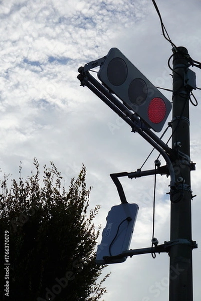 Obraz 夕方の赤信号