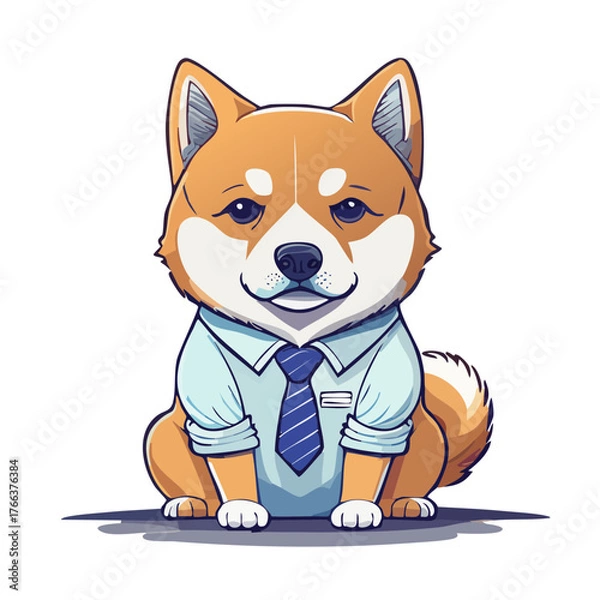 Fototapeta サラリーマン犬