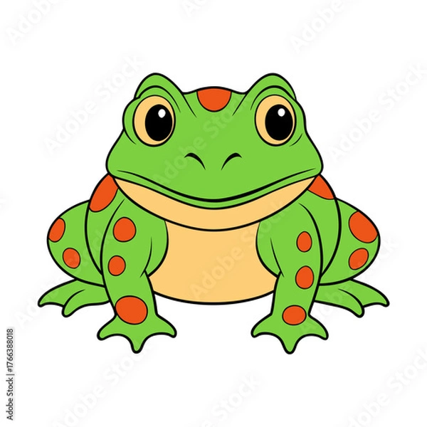 Obraz frog on a white background
