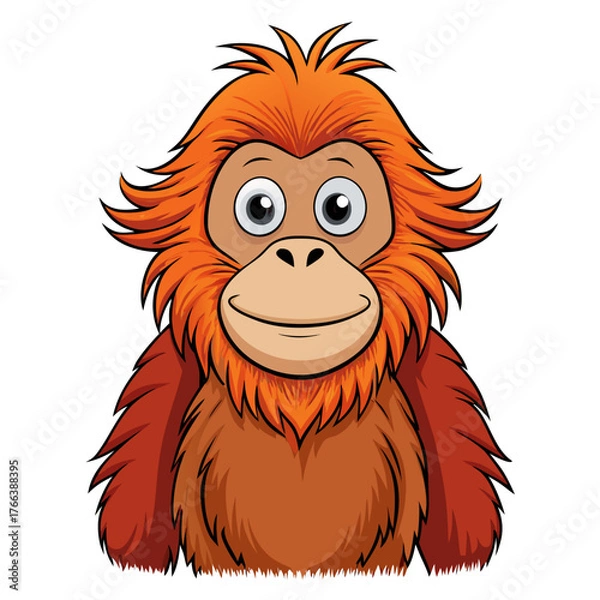 Obraz vector illustration of cartoon manke