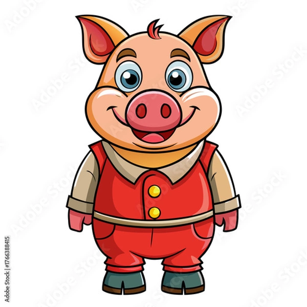 Obraz cartoon pig cartoon
