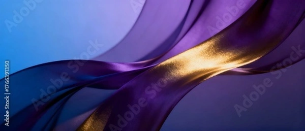 Obraz Blue Purple Fluid Lines Tech Gradient Series Design Materials