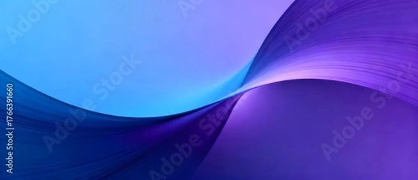 Obraz Blue Purple Fluid Lines Tech Gradient Series Design Materials