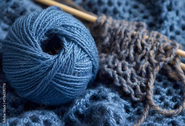 Obraz 毛糸玉と編み物