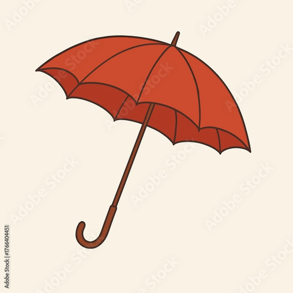 Fototapeta Red umbrella pattern