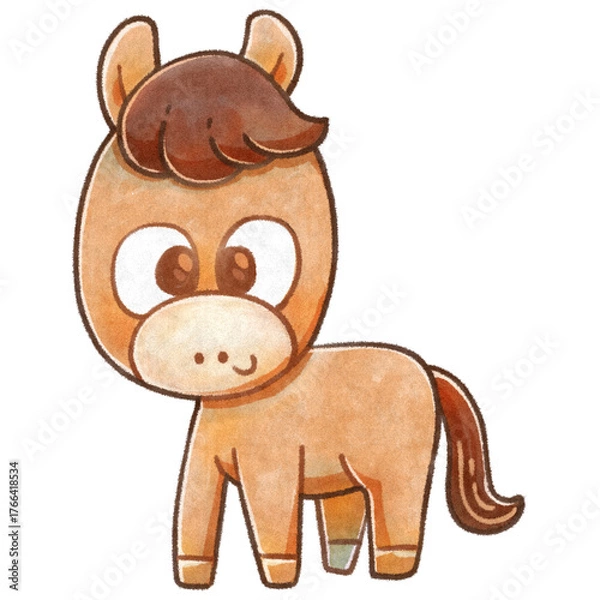 Obraz 馬のデフォルメ全身ラスターイラスト