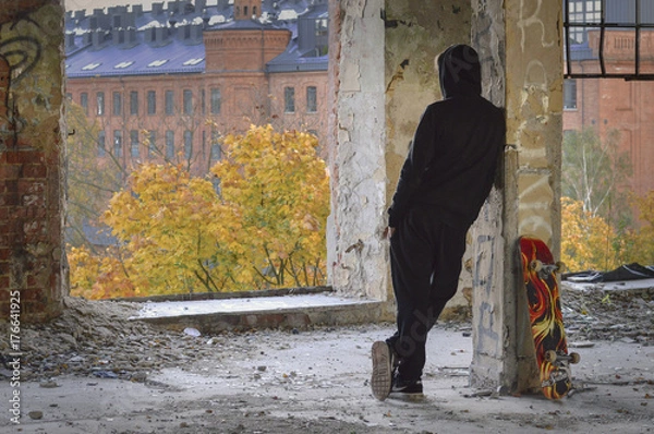 Obraz Skateting w fabryce