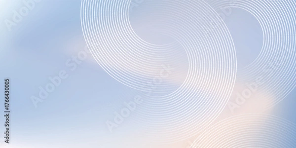 Fototapeta Abstract blue modern background with circle elements. Digital technology concept. Eps10