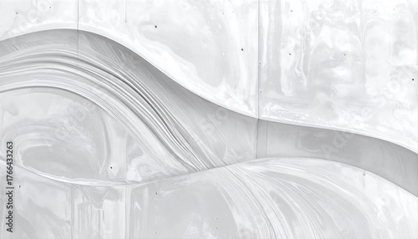 Obraz Abstract White Wave Texture Background Design.