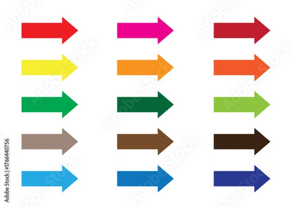 Obraz カラフルな矢印セット
