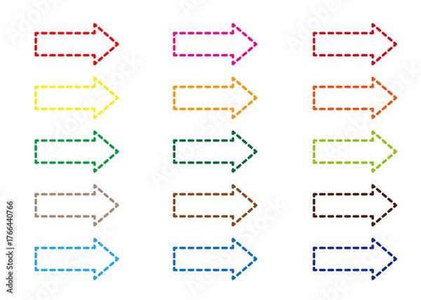 Obraz シンプルな矢印アイコンセット