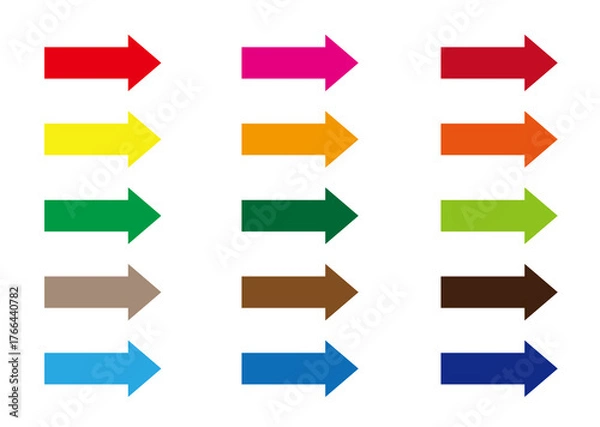 Obraz カラフルな矢印セット