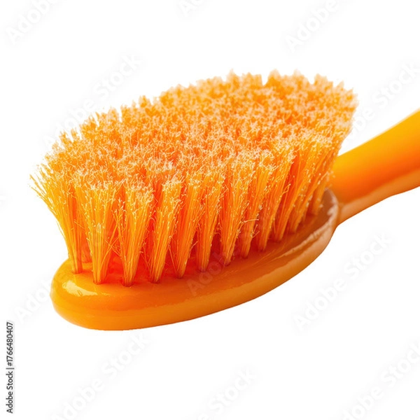 Fototapeta Vibrant orange hairbrush png beauty png grooming png hair png bristles png salon png comb png plastic png accessory png styling png transparent background image
