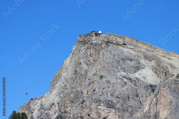 Fototapeta Closeup view of refuge Lagazuoi