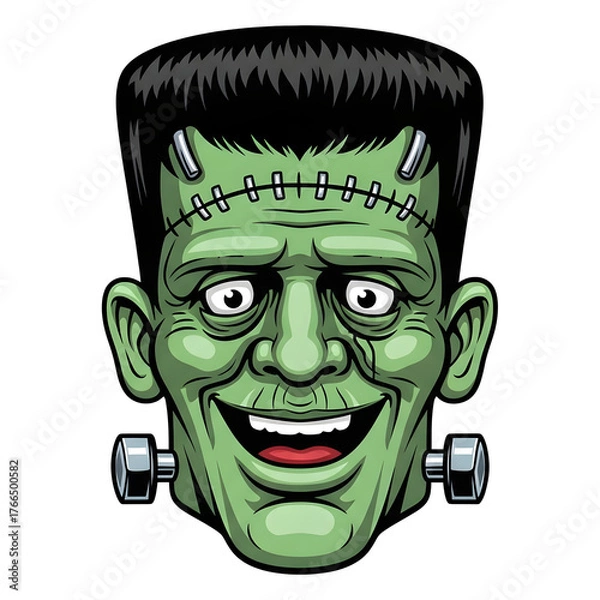 Obraz Smiling Frankenstein Monster Head Vector