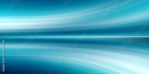 Fototapeta Abstract background with speed light effect. Blue wavy texture wallpaper. 3D rendering
