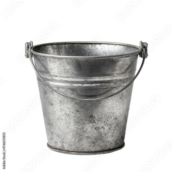 Fototapeta Metal bucket png container png pail png galvanized png handle png industrial png utility png household png water png tool png transparent background image