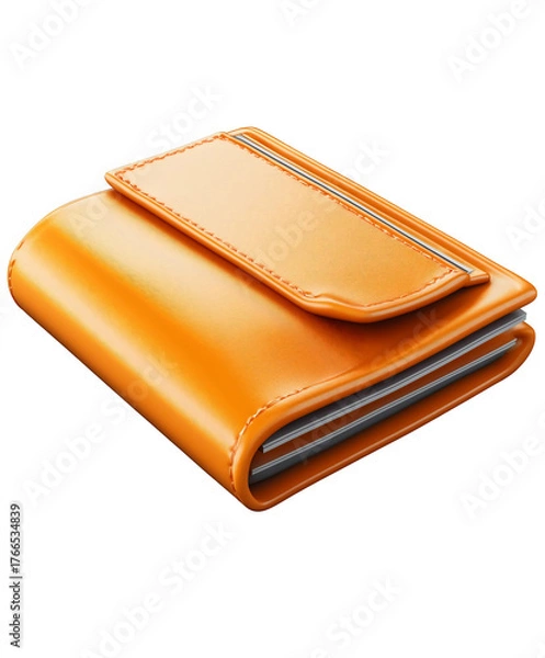 Obraz Brown leather wallet icon