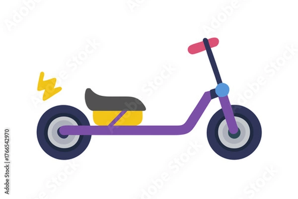 Obraz Scooter icon design isolated on white background. Electric scooter in flat style. Vector illustration .vector icon
