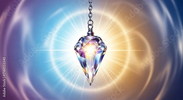 Fototapeta Crystal Pendulum Divination - Spiritual Guidance and Energy Healing Tool.