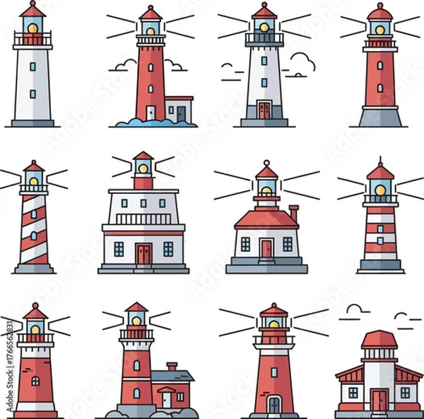 Fototapeta lighthouse vector