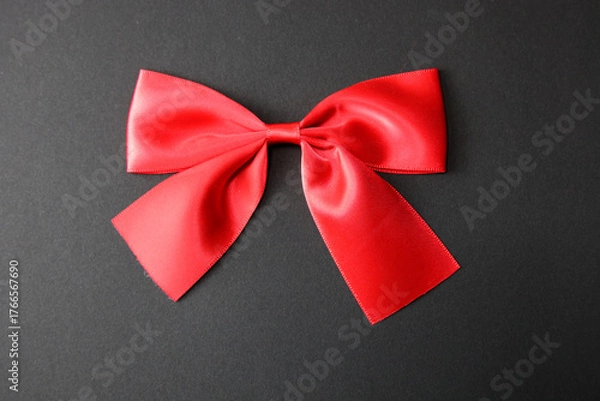 Obraz 黒背景と赤リボン