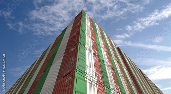 Obraz Italy export cargo shipping containers