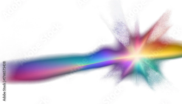 Obraz Light Leak Overlay Effect With Soft Color Streak Light Leaks And Bokeh Retro Grain Noisy W