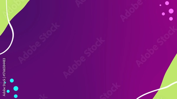 Fototapeta Modern Abstract Background with Purple Gradient and Green Accents