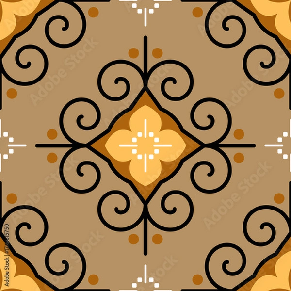 Fototapeta Geometric Ethnic traditional seamless , Aztec, Tribal, Hmong, Native American Indian, Pattern design for wrap, carpet, decorative illustraion