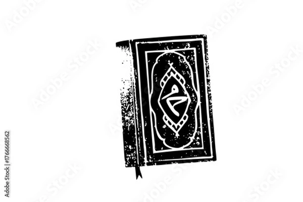 Obraz Ancient Book Symbolism in a Dark Study