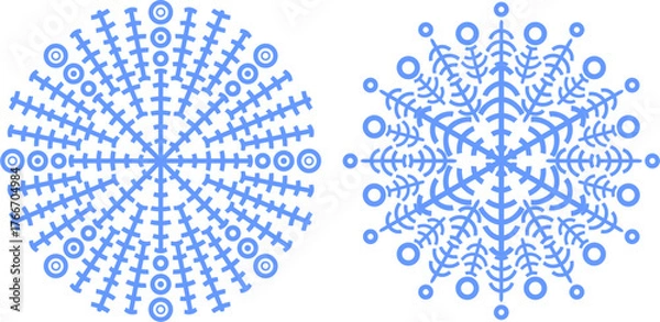 Obraz snowflake vector background illustration