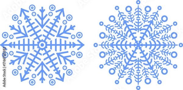 Obraz snowflake vector background illustration