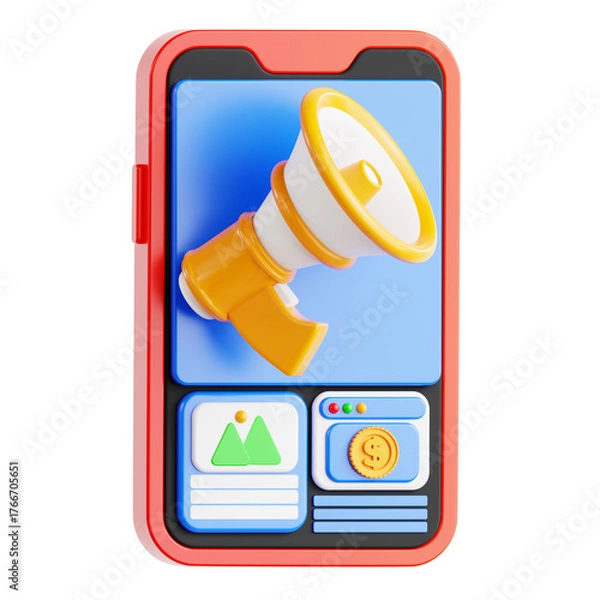 Obraz DIgital Marketing 3D Icon