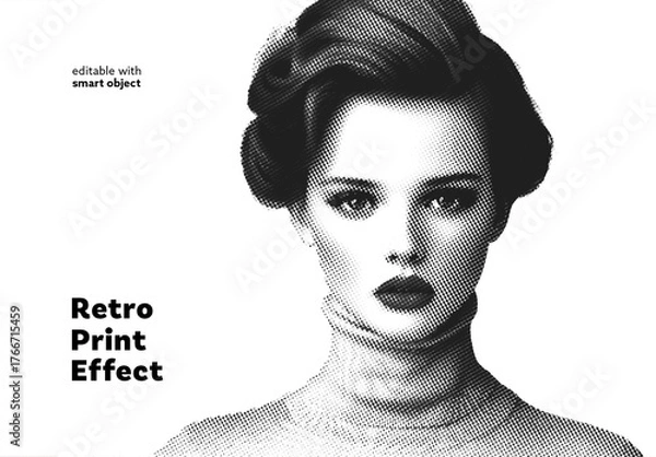 Fototapeta Retro Print Photo Effect