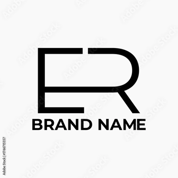 Obraz ER initial letter logo design vector