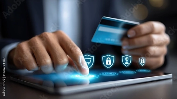 Obraz Digital payment and data security concept