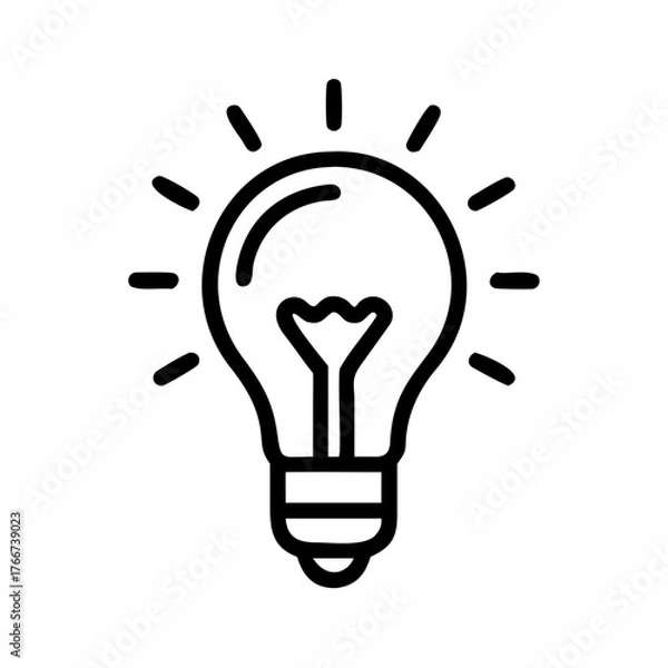 Fototapeta light bulb icon