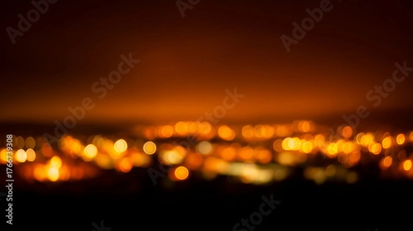 Fototapeta downtown. A mesmerizing night cityscape glows with colorful lights against a dark sky. real-estate listings, architecture portfolios, designed for real-estate listing and luxury residence showcases.