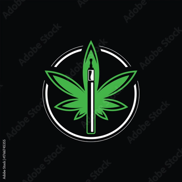 Obraz vape weed vector abstract logo modern style