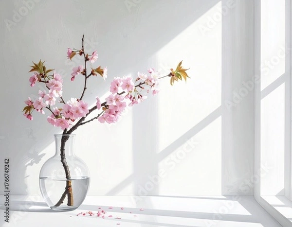 Obraz Cherry Blossom Branch in Vase