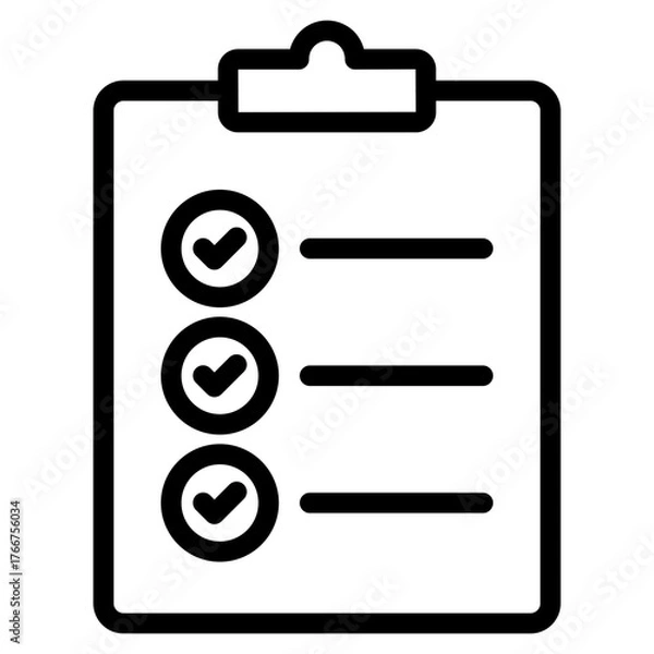 Obraz  checklist clipboard icon