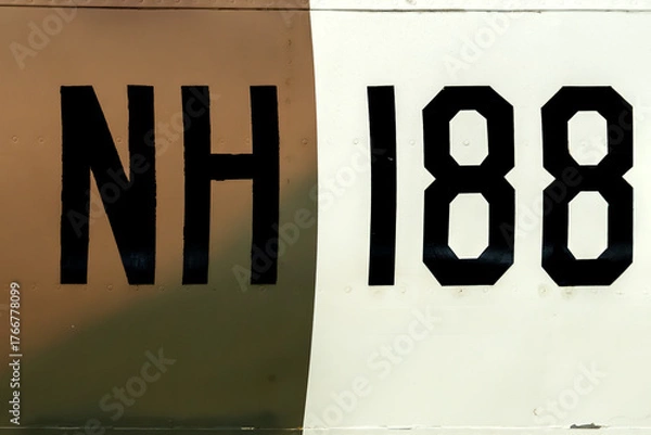 Fototapeta Design and pattern isolated from an aircraft fuselage