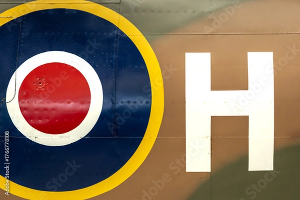 Fototapeta Design and pattern isolated from an aircraft fuselage