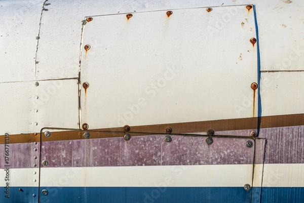 Fototapeta Design and pattern isolated from an aircraft fuselage