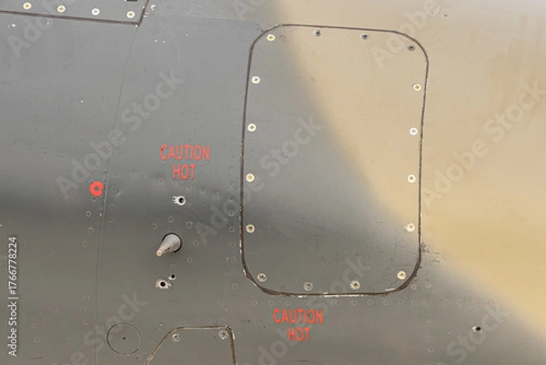 Fototapeta Design and pattern isolated from an aircraft fuselage