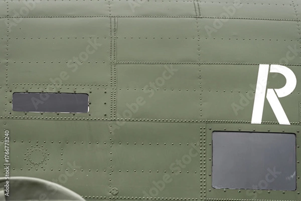 Fototapeta Design and pattern isolated from an aircraft fuselage