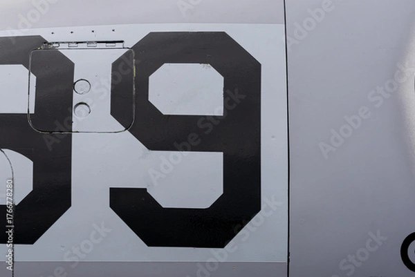 Fototapeta Design and pattern isolated from an aircraft fuselage